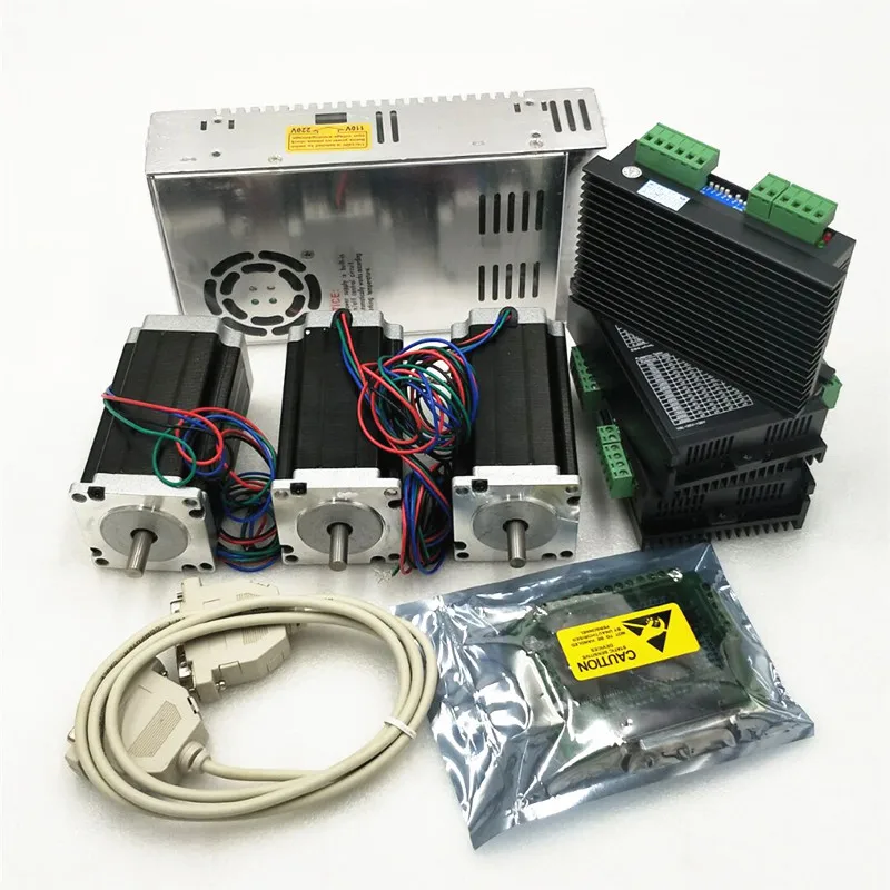 

3 Axis CNC Router Kit 3Nm/425oz.in Nema 23 Stepper Motor & DM542 Driver CNC Mill Router Lathe 1 PC DB25 Breakout Board
