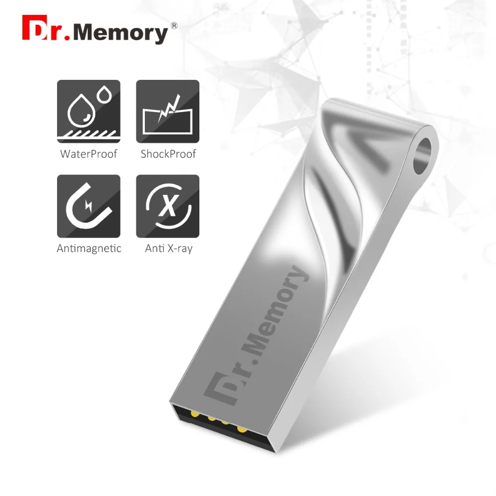 Металлические USB флэш накопители 64 ГБ мини флешка 32 водонепроницаемая карта