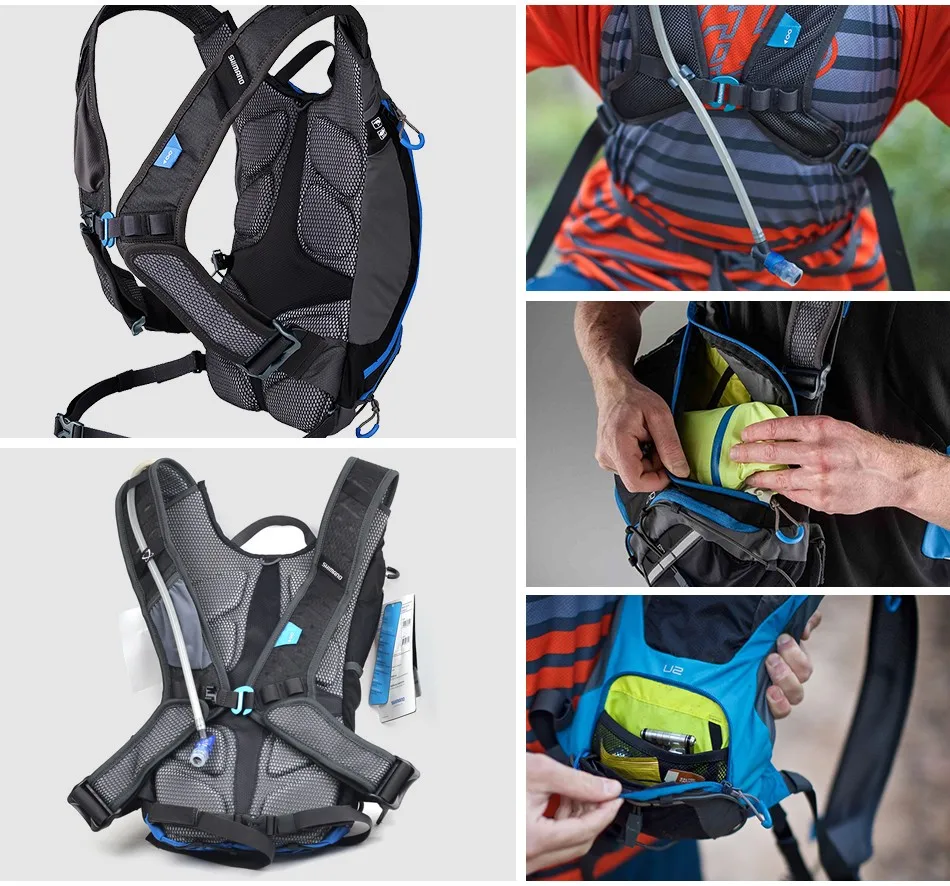 Perfect Shimano Bags Unzen Cycling Hydration Pack bicycle bike bag 2/6/10/15L All Mountain Hydration Daypack  Hydrapak 2L/3L Bladder 15