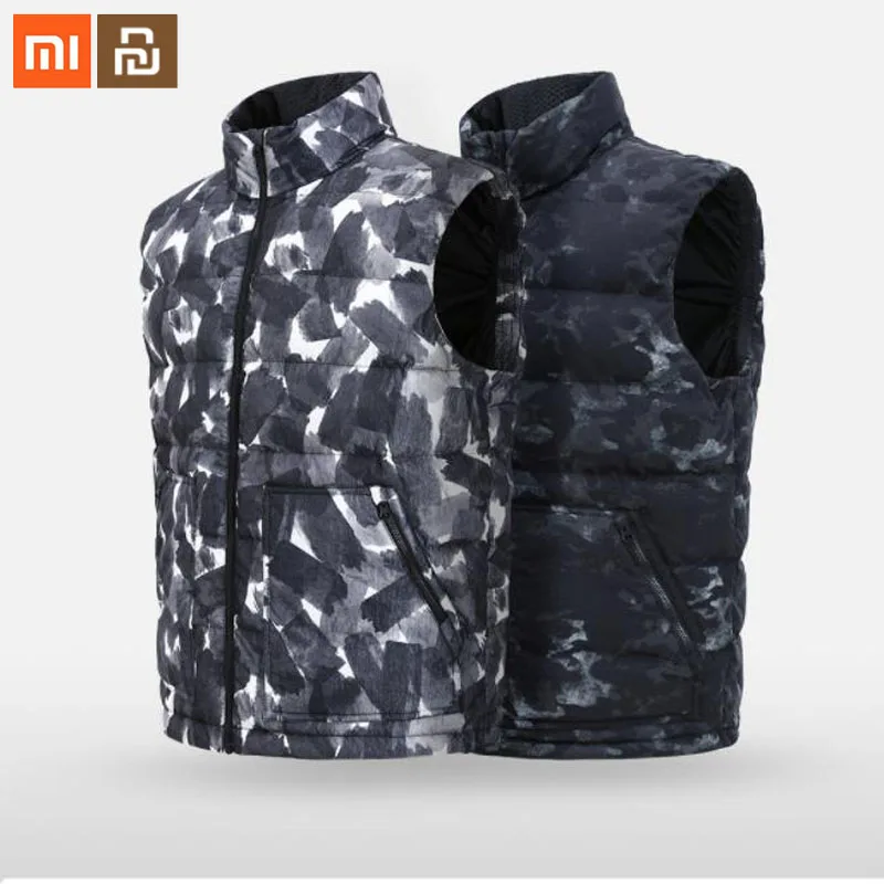  xiaomi youpin ink printing down vest 100 nylon fabric ink printing level 5 waterproof duck down fil