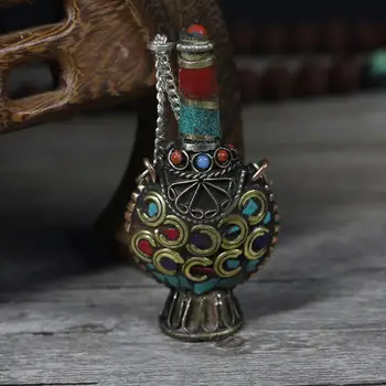 

Antique Tibetan Small Snuff Bottles Nepal Handicrafts Pendants Crafts Decor A