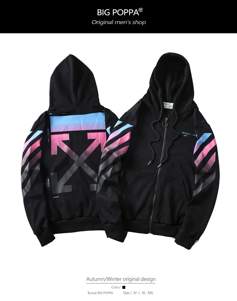 

off white harajuku hoodie men stranger things hip hop