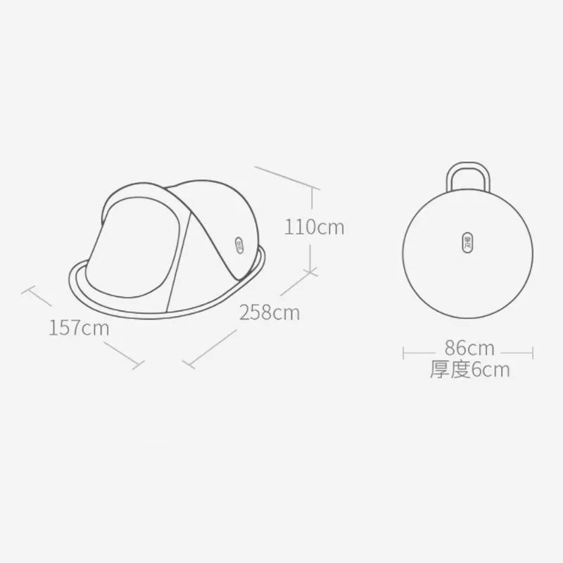 Xiaomi Mijia Zaofeng бросок палатки наружные автоматические палатки бросок всплывающие водонепроницаемые походные палатки Водонепроницаемый большой семьи