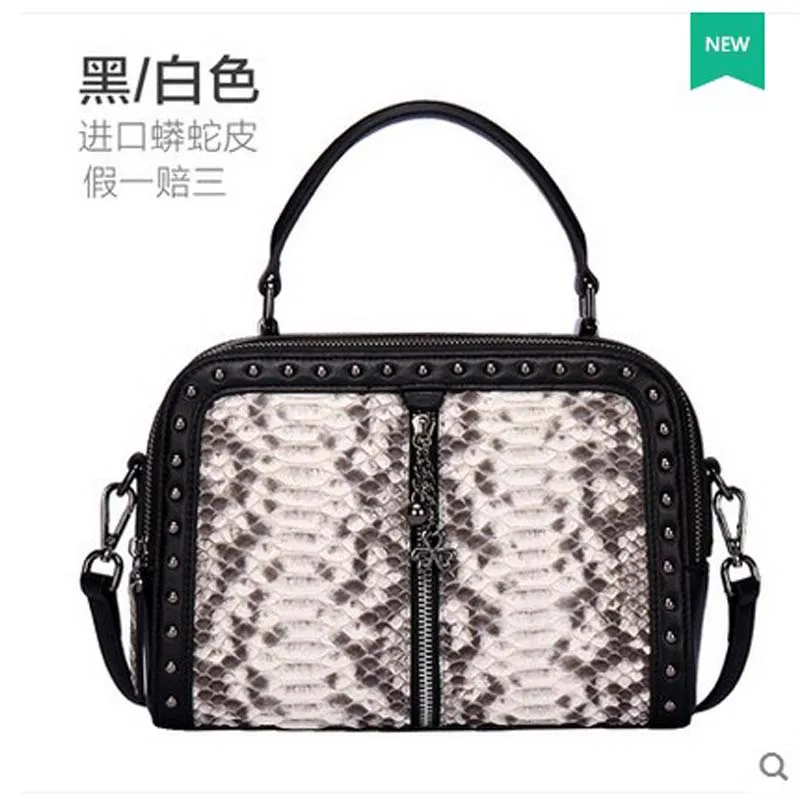 

yuanyu 2018 snake skin women boas skin single shoulder women handbag small square bag large capacity ython skin