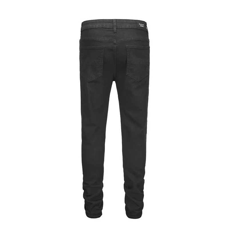 Men's Jeans Kanye West Fear of God Hip Hop Denim Hole Paste crystal Jeans Men Streetwear Casual Jogger Full Length Pencil Pants