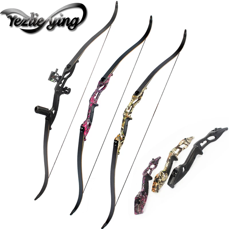 

Recurve Bow Outdoor Hunting Bow 3 Colors 30-50 Pounds Metal Lifting Plate Split Bow Aluminum Alloy Bow Crossbow Hunting