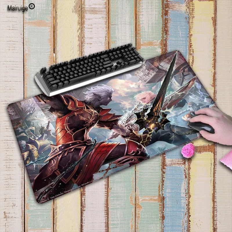 Очень большой коврик для мыши Mairuige lineage 2 игровой противоскользящий из
