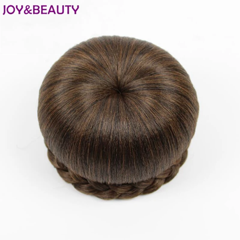 

JOY&BEAUTY Apple shape Diameter 12cm Synthetic Chignon 7Colors High Temperature Fiber Clip In Hair Bun Womens Donut Roller Hair