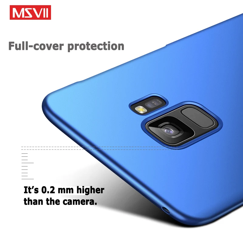 Чехол для Samsung Galaxy S9 Plus тонкий матовый чехол Msvii S 9 Жесткий из поликарбоната