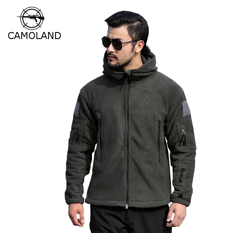 4 Colors Men's Winter Fleece Tactical Jacket Military Hoodie US Army