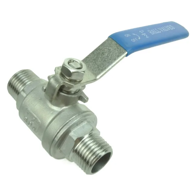 Stainless Steel 304 Ball Valve(2 pcs construction) BSPP Male Threadin
