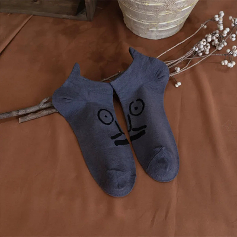 1 пара новых женских жаккардовых носков забавные кавайные носки весна лето носки невидимые противоскользящие носки - Цвет: 4