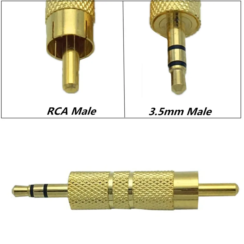 3,5 мм штекер RCA Мужской Аудио позолоченный адаптер