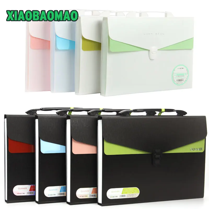 

A4 expanding wallet with sticker for school kid office file document organizer stationery accordion folder A4 document file bag