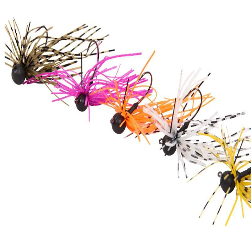 

Trulinoya Tungsten steel Soft rubber group JIG catch of 2.5g 3.5g hook Fluff tungsten steel imports lead head hook fishing hook
