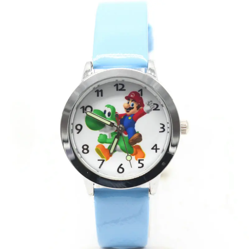 """супер марио""" часы кварцевые детская спортивная мода мультфильм часы наручные часы для мальчиков студенты Рождественский Relogio подарочные часы