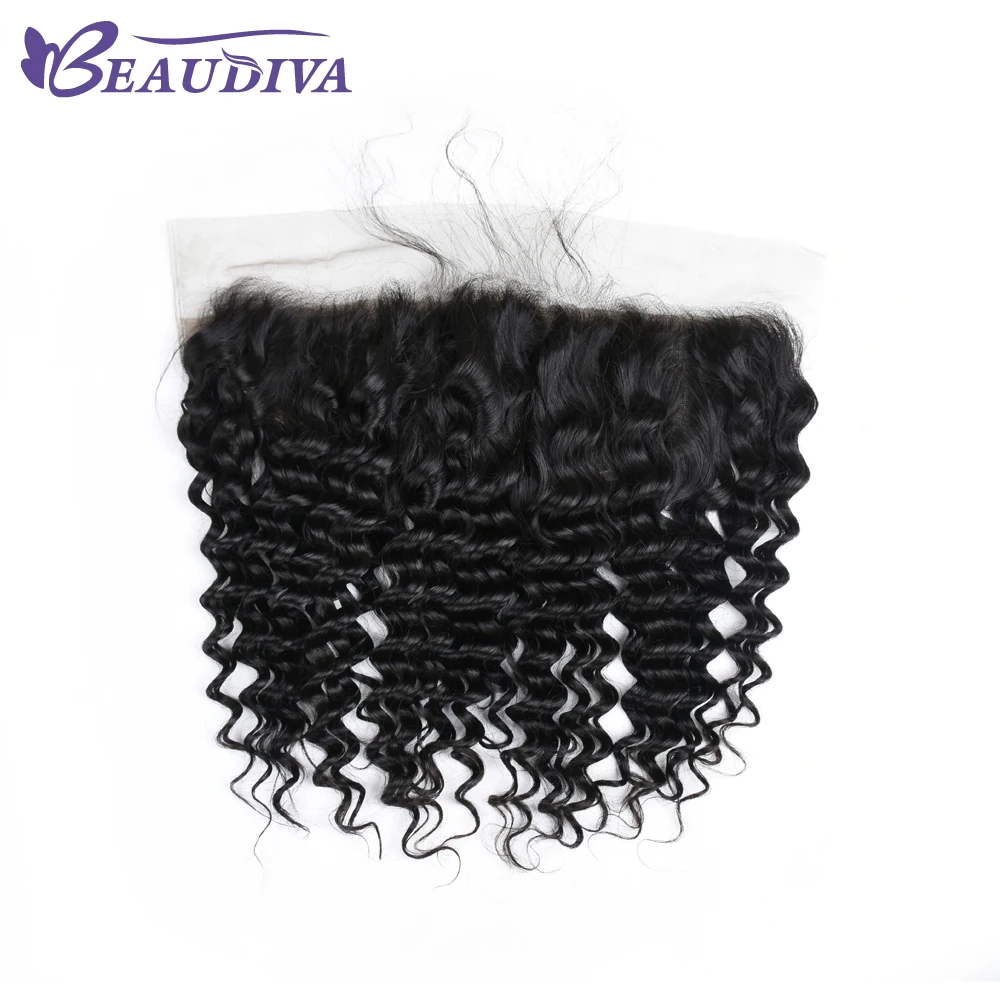 BEAUDIVA Hair Brazilian Deep Wave Lace Closure 5PCS/lot Natural Color 13*4 Non-remy 100% Human Hair Extensions Free Shipping