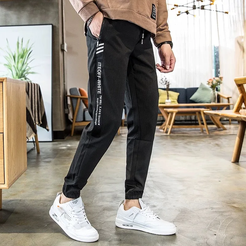 

Trousers summer thin section 9 points men's pants Korean version of the trend nine points pants Slim wild handsome beam feet cas