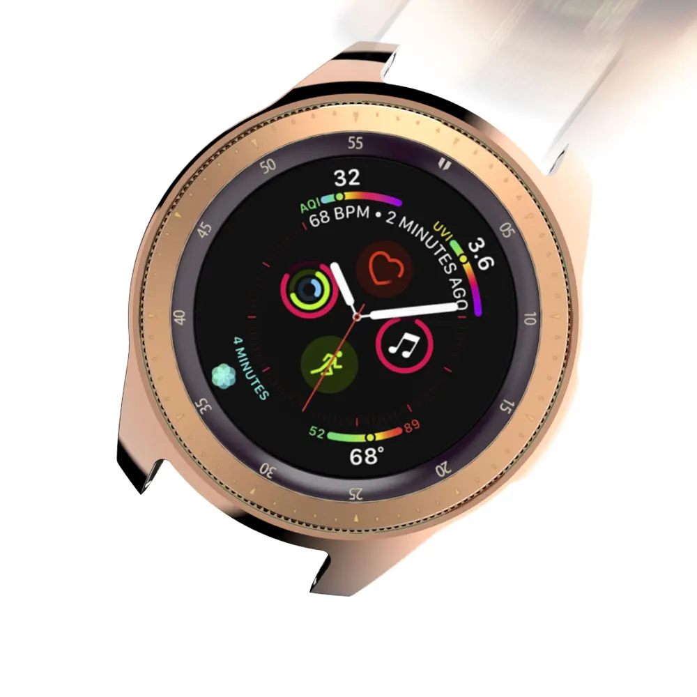 Модный Цветной чехол с покрытием для часов samsung Galaxy Watch 42 мм 46 мм, защитный чехол, тонкий мягкий чехол из ТПУ с краями, бампер, аксессуары