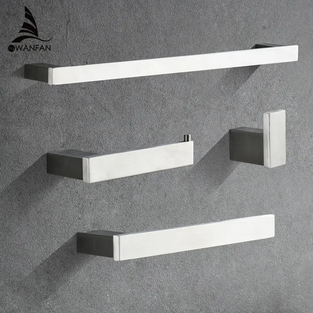 Paper Holders Euro style Bathroom Accessories Stainless Steel Bath Hardware Set Bathroom fitting Towel ring Towel ring WF-610000