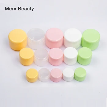 

5pcs/lot 10g/20g/50g/100g Multiple colors Refillable Bottles Plastic Empty Makeup Jar Pot Travel cosmetics Face cream container