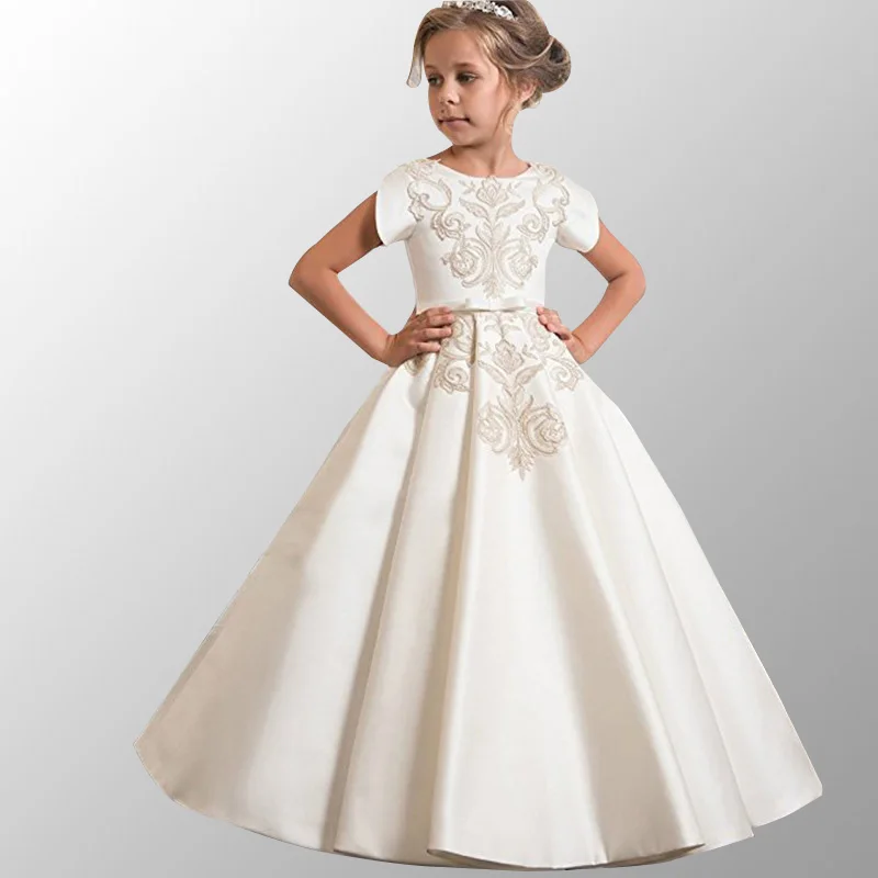 

Girl Party Dresses Wedding Gown Flower Girls Long Dress Children Formal Evening Dress Teenagers Clothing 6 7 8 9 10 12 Years