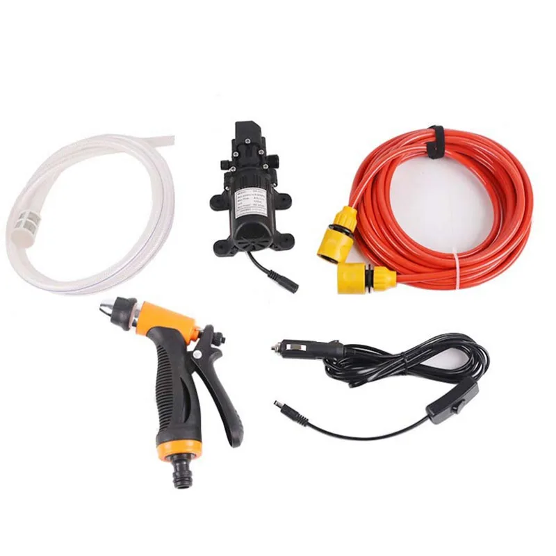 

Household 12V 65Wcar high pressure car wash pump portable car wash intelligent off gun water self-priming pump