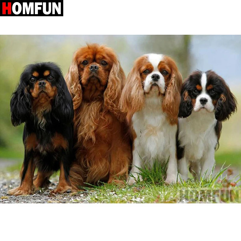 Алмазная 5D Вышивка HOMFUN A18638 алмазная живопись Собака с полными