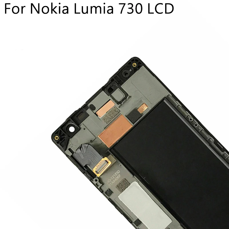 OLED для Nokia Lumia 730 RM-1038, ЖК-дисплей, сенсорный экран с рамкой, дигитайзер, запасная сборка, Протестировано