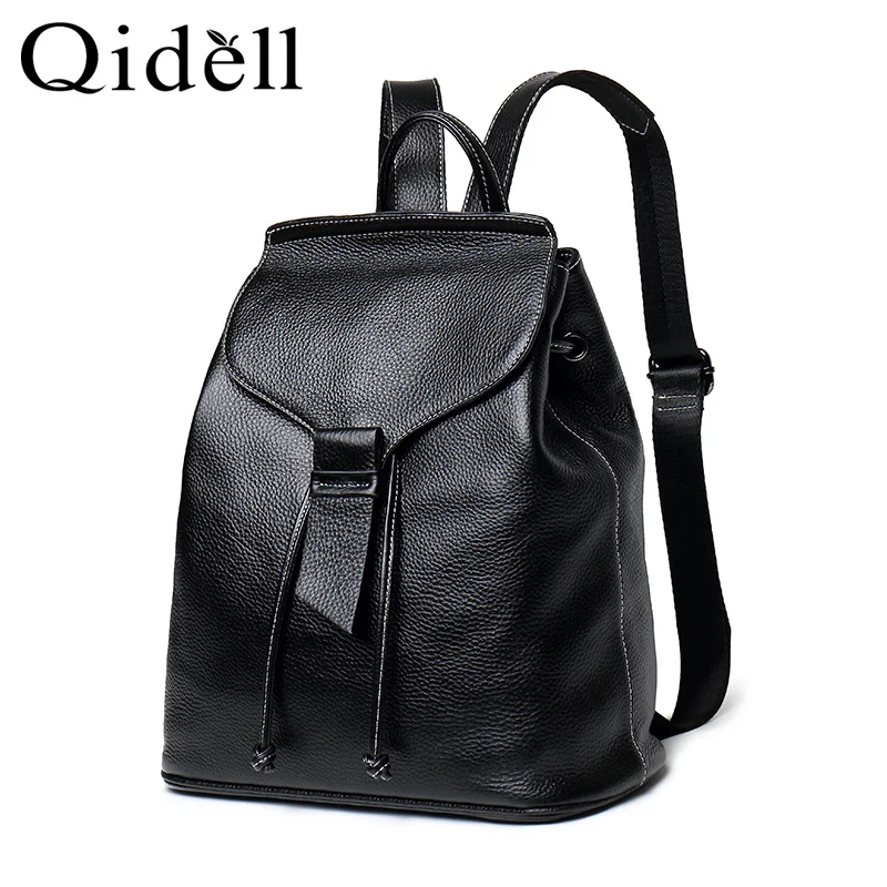 

2018 Anti theft Soft Large Capacity Fashionable Simple New Genuine Leather Female Shoulder Bag/ Women Backpack