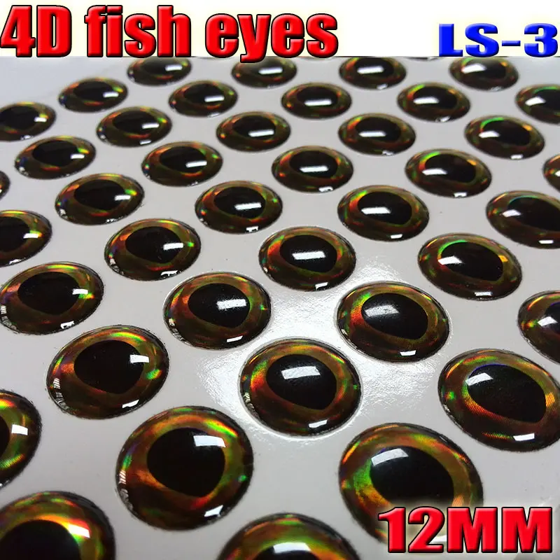 

2018 NEW 4D fishing lure eyes more color fish eyes big size: 12MM 4papers color total 252pcs/lot