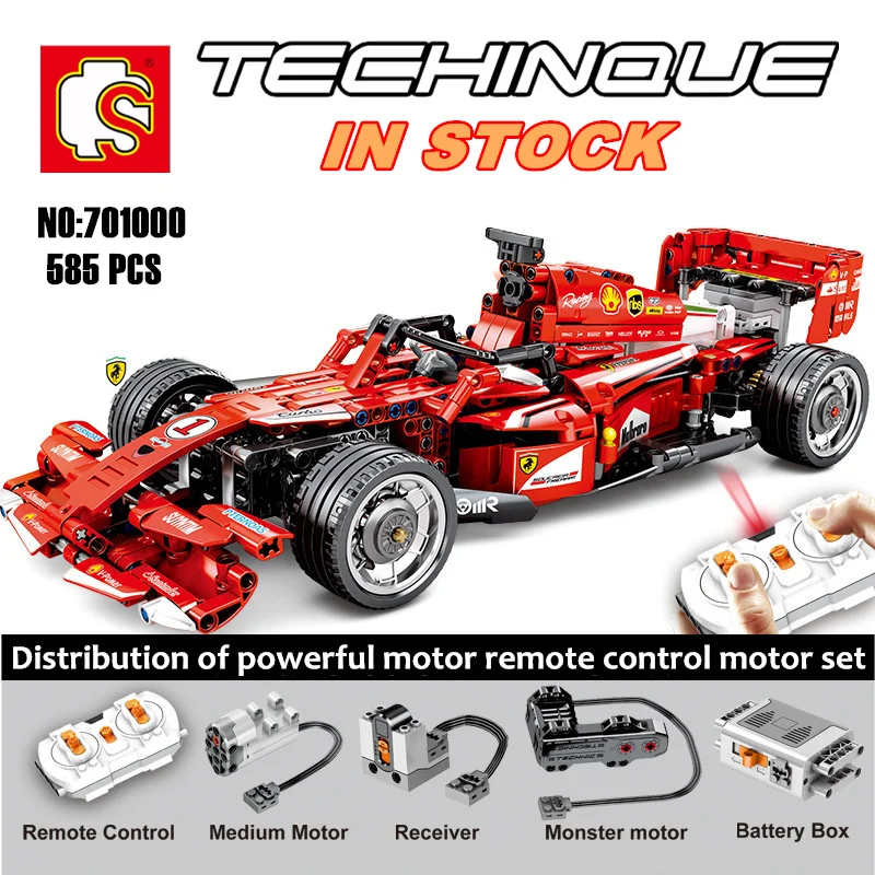 

New 701000 Technology Series Monster motor Ferraried FRR-F1 Formula Racing Particle Building Blocks bricks toys