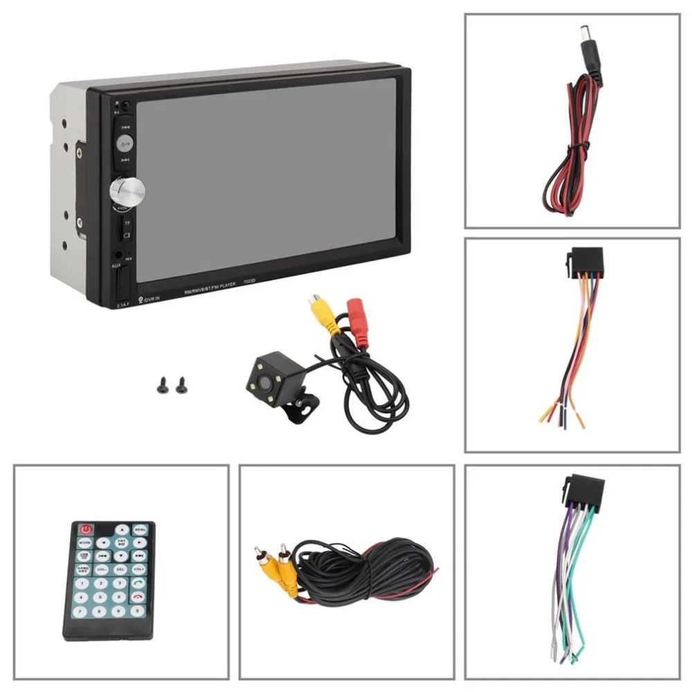 

7023D Car MP5 Player 6.6 inch HD Touch Screen Bluetooth 2 Din Car Stereo FM Radio AUX With Rear View Camera