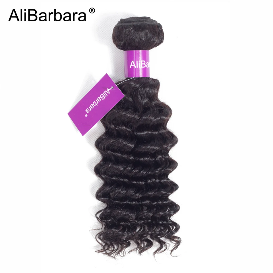 AliBarbara Hair Brazilian Deep Wave Hair 3 Bundles Remy Human Hair Extension Natural Black Double Weft Can Be Dyed Bleach AliBarbara Hair Brazilian Deep Wave Hair 3 Bundles Remy Human Hair Extension Natural Black Double Weft Can Be Dyed Bleach