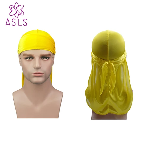 Мужской и wSilk Durag бандана головной убор широкий Doo Rag Bonnet полиэстерная Кепка удобный колпак для сна 2 шт./партия