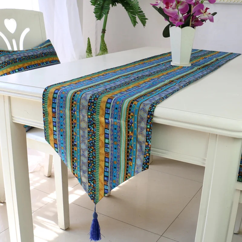 American cotton and hemp table flag, table flag, hotel, bed flag, tea house, tea flag