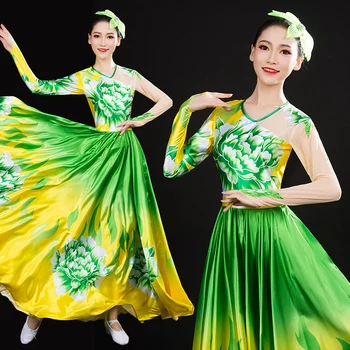 

Opening dance big swing skirt costume 2019 new spring atmosphere modern classical dance costume elegant adult female