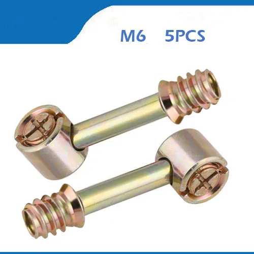 Free shipping 5pcs M6 furniture screw furniture four in one connector