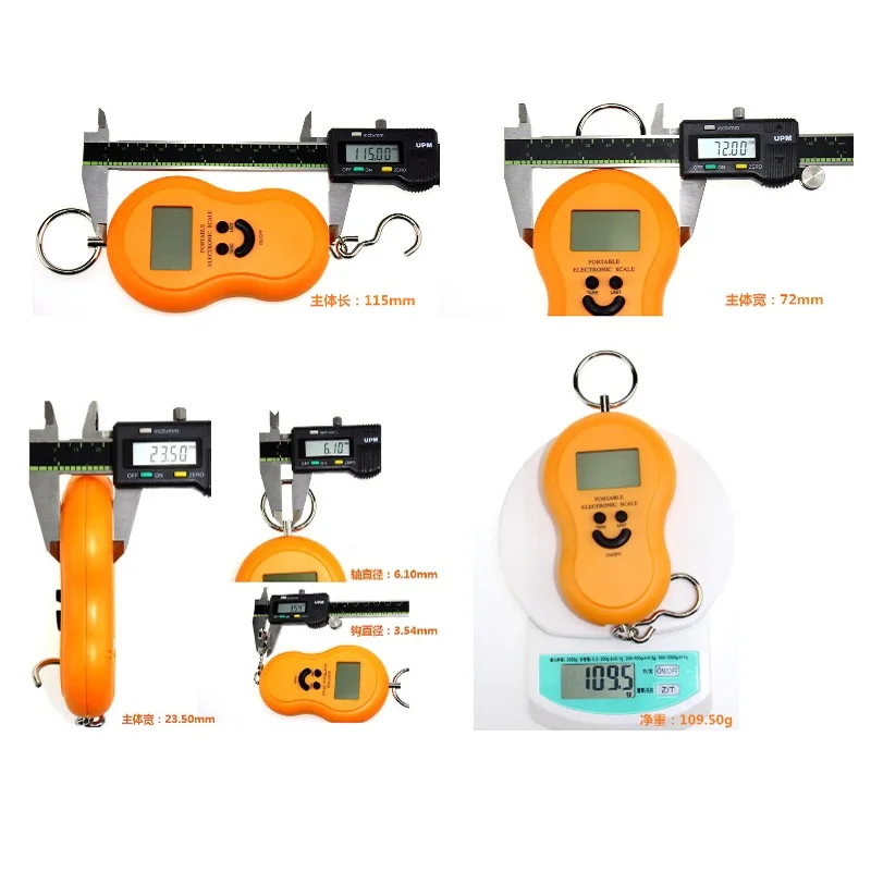  15Pcs/Set Random Color 50Kg/10g Mini Gourd Digital Scale Portable LED Electronic Scales Balance Mea - 32975557912
