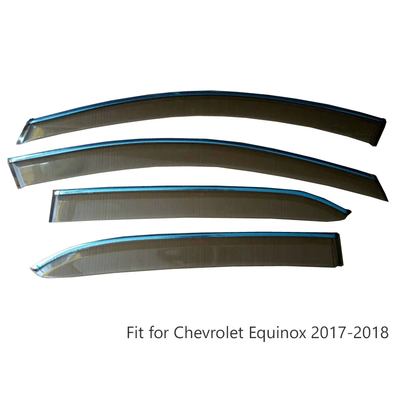 MCrea 4 шт. ABS автомобильный дымовой оконный солнцезащитный козырек-отражатель защита для Chevrolet Equinox аксессуары - Цвет: Equinox 2017-2018
