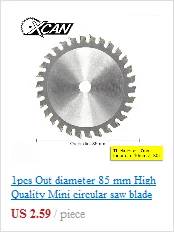 XCAN 1 шт. 125x20x1,0 мм 80 T марганца Сталь циркулярная пила по дереву нож для резки древесины ножовочное полотно по дереву дисковый тормоз