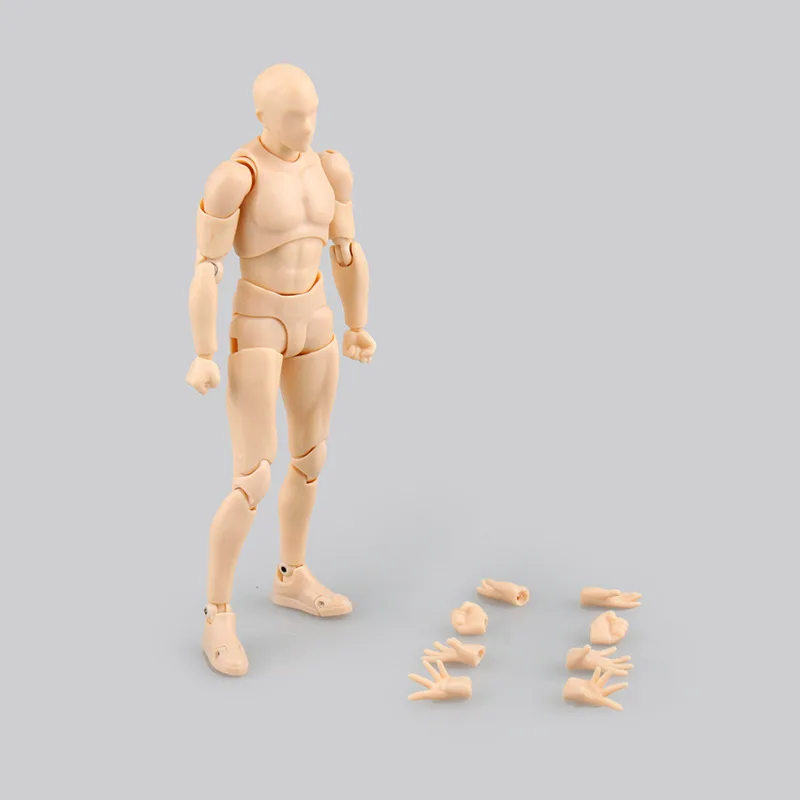 

Free shipping BODY KUN Action Figure Grey Skin BODY CHAN Collectible Body Kun Model DIY Toys