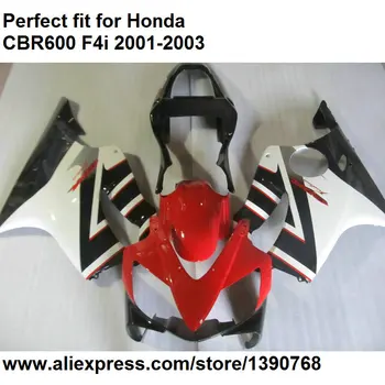 

Hot sales fairing kit for Honda CBR 600 F4i 01 02 03 red black white fairings CBR600F4i 2001 2002 2003 OL99