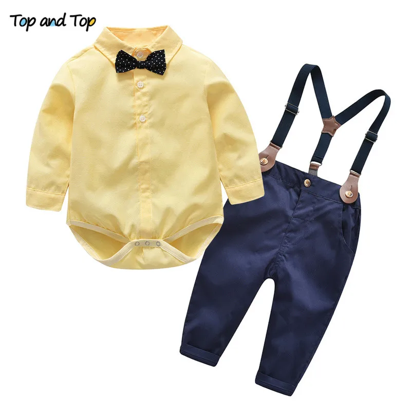 Boys Gentleman Outfit Long Sleeve | Baby Boy Long Sleeve Shirt Bow - Autumn  Kids Boys - Aliexpress