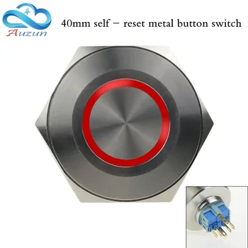

40mm metal button self-reset switch waterproof stainless steel switch voltage 6v 12v 24v 48v 110v 220v