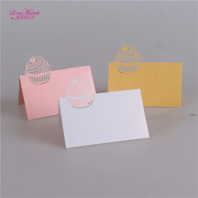 40pcs laser cut cake design table name place card wedding decoration table name card