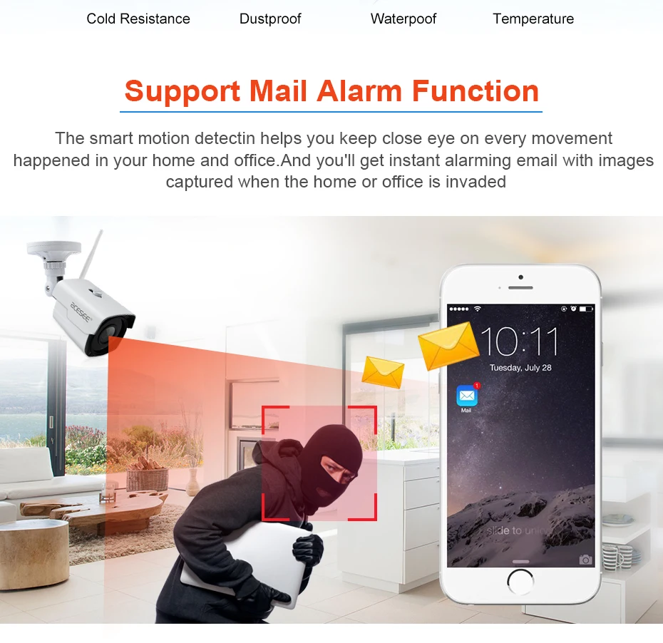 Acesee антенны Wi Fi IP Камера s 4mp Беспроводной веб камера Открытый безопасности HD