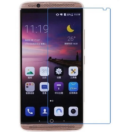 

2.5D 0.3mm tempered glass For ZTE Axon 7 Axon7 screen protector guard film front case cover +clean kits