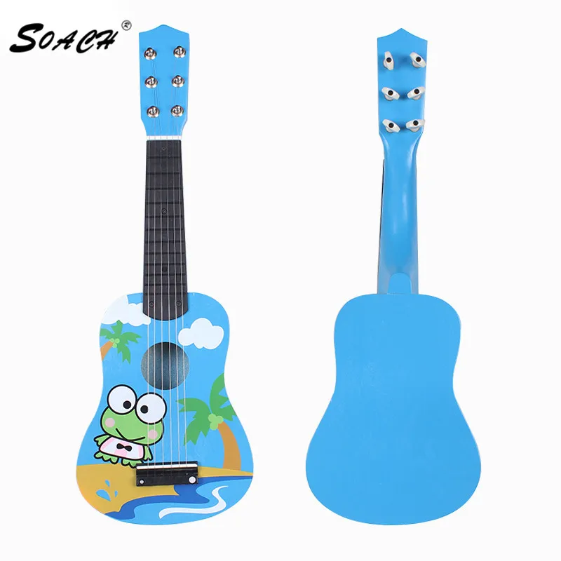 SOACH высокого качества синий лягушка с узором в виде животных 6-струнная Акустическая гитара ra telecaste r полузакрытый Акустическая гитара