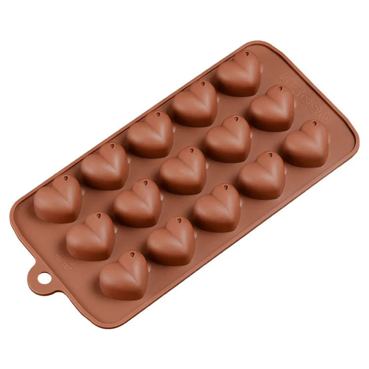 Silikolove Fondant Cake Decorating Tools Nonstick Silicone Mold Chocolate Jelly Pudding Molds for Baking Kitchen Sugarcraft - Цвет: 19 - Heart-shaped